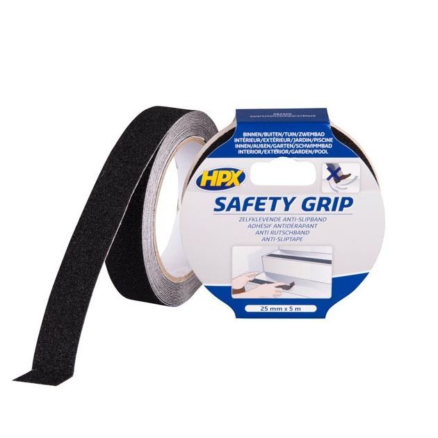 HPX SAFETY GRIP - черная антискользящая лента 25мм х 5м, фото  | SNABZHENIE.com.ua