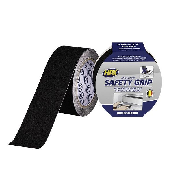 HPX SAFETY GRIP - черная самоклеящаяся лента 50мм x 5м против скольжения, фото  | SNABZHENIE.com.ua