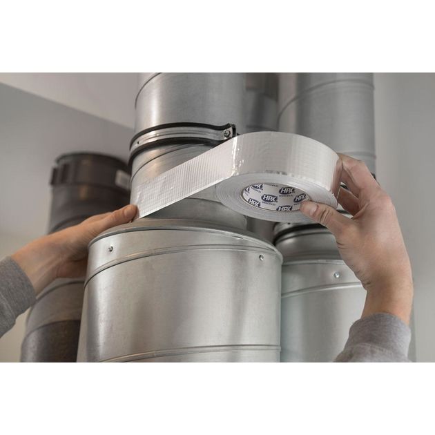 Клейкая алюминиевая лента HPX ALU/ARM 50мм x 50м 120°C, армированная, фото , изображение 4 | SNABZHENIE.com.ua Клейкая алюминиевая лента HPX ALU/ARM 50мм x 50м 120°C, армированная, фото , изображение 4 | SNABZHENIE.com.ua