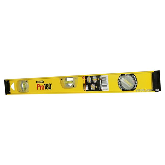 Рівень STANLEY Pro180 60 см, 3 капсули - 1 обертова 180°, фото  | SNABZHENIE.com.ua