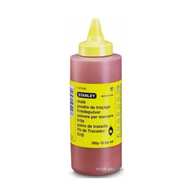 Крейда порошковая STANLEY, красная, для наружных работ, 225 г., фото  | SNABZHENIE.com.ua
