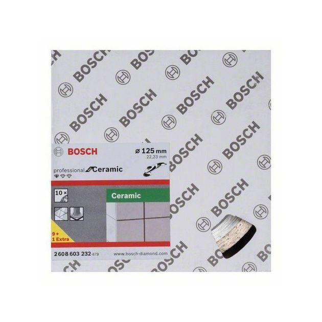 Алмазний відрізний круг 125 x 22,23 мм, Standard for Ceramic, 10 шт, BOSCH (2608603232), фото , зображення 2 | SNABZHENIE.com.ua Алмазний відрізний круг 125 x 22,23 мм, Standard for Ceramic, 10 шт, BOSCH (2608603232), фото , зображення 2 | SNABZHENIE.com.ua