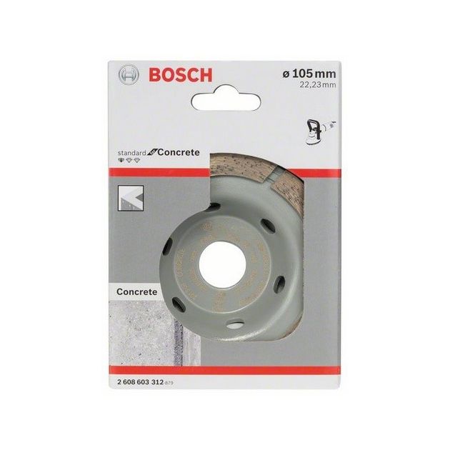 Шлифкруг алмазный чашечный 105 мм по бетону BOSCH Standard, фото , изображение 2 | SNABZHENIE.com.ua Шлифкруг алмазный чашечный 105 мм по бетону BOSCH Standard, фото , изображение 2 | SNABZHENIE.com.ua