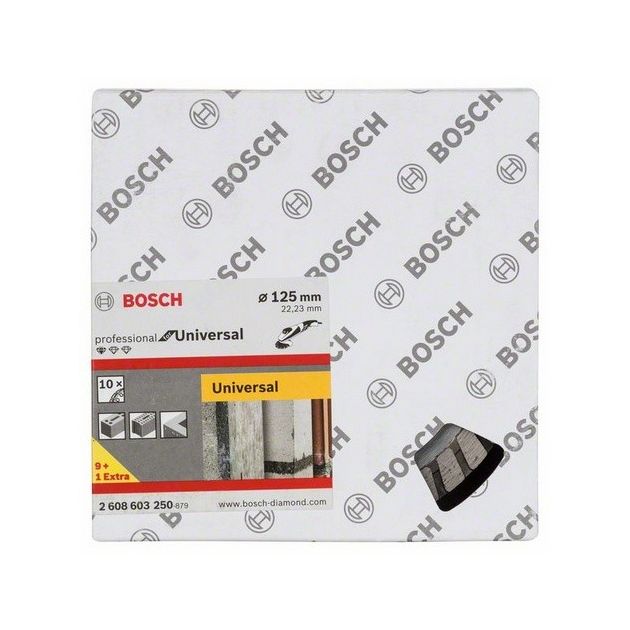 Алмазний відрізний круг 125 x 22,23 мм, Standard for Universal Turbo, 10 шт, BOSCH (2608603250), фото , зображення 2 | SNABZHENIE.com.ua Алмазний відрізний круг 125 x 22,23 мм, Standard for Universal Turbo, 10 шт, BOSCH (2608603250), фото , зображення 2 | SNABZHENIE.com.ua