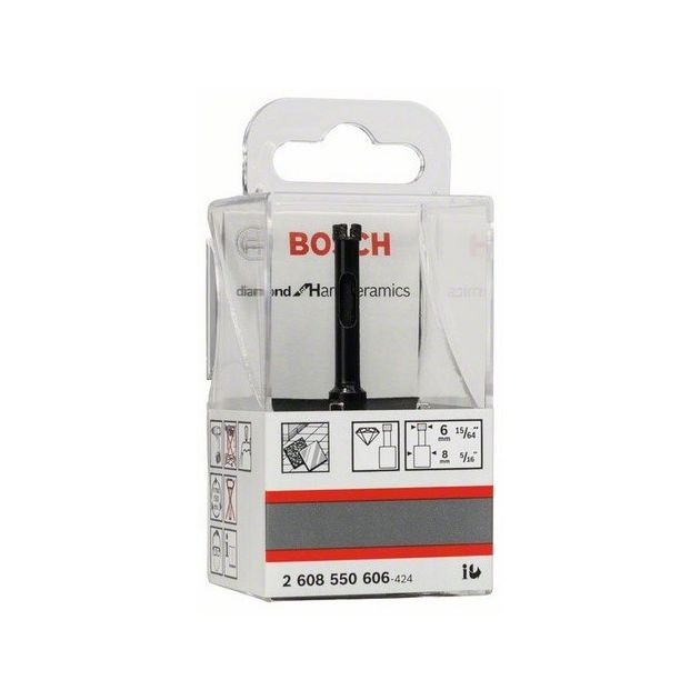 Алмазное сверло 6 мм для мокрого сверления BOSCH (2608550606), фото , изображение 2 | SNABZHENIE.com.ua
