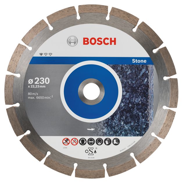 Алмазный отрезной круг 230 мм, Standard for Stone, 10 шт, BOSCH, фото  | SNABZHENIE.com.ua