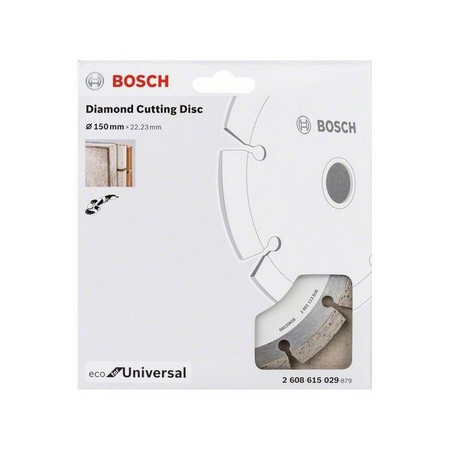 Алмазний відрізний круг 150 мм x 22,23 мм, ECO для універсальних BOSCH (2608615029), фото , зображення 2 | SNABZHENIE.com.ua Алмазний відрізний круг 150 мм x 22,23 мм, ECO для універсальних BOSCH (2608615029), фото , зображення 2 | SNABZHENIE.com.ua