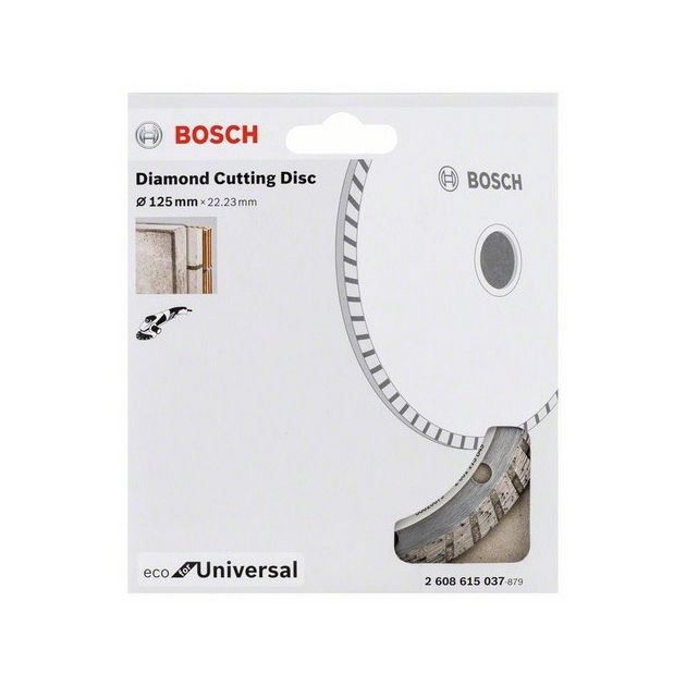 Алмазний відрізний круг 125 мм x 22,23 мм, ECO для універсального турбо BOSCH (2608615037), фото , зображення 2 | SNABZHENIE.com.ua Алмазний відрізний круг 125 мм x 22,23 мм, ECO для універсального турбо BOSCH (2608615037), фото , зображення 2 | SNABZHENIE.com.ua
