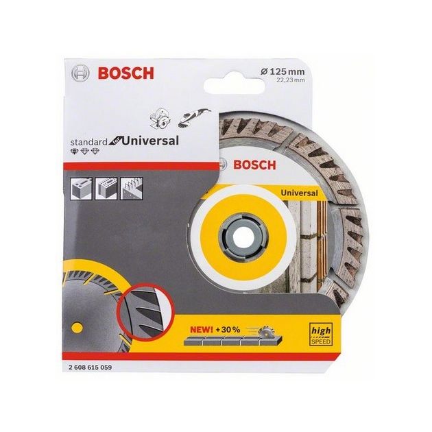 Алмазний відрізний круг 125 x 22,23 мм, Standard for Universal BOSCH (2608615059), фото , зображення 2 | SNABZHENIE.com.ua Алмазний відрізний круг 125 x 22,23 мм, Standard for Universal BOSCH (2608615059), фото , зображення 2 | SNABZHENIE.com.ua