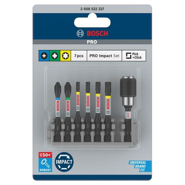 Биты для шуруповерта BOSCH PH2, PZ2, T15-T30, магнитный держатель, 7 шт., фото  | SNABZHENIE.com.ua