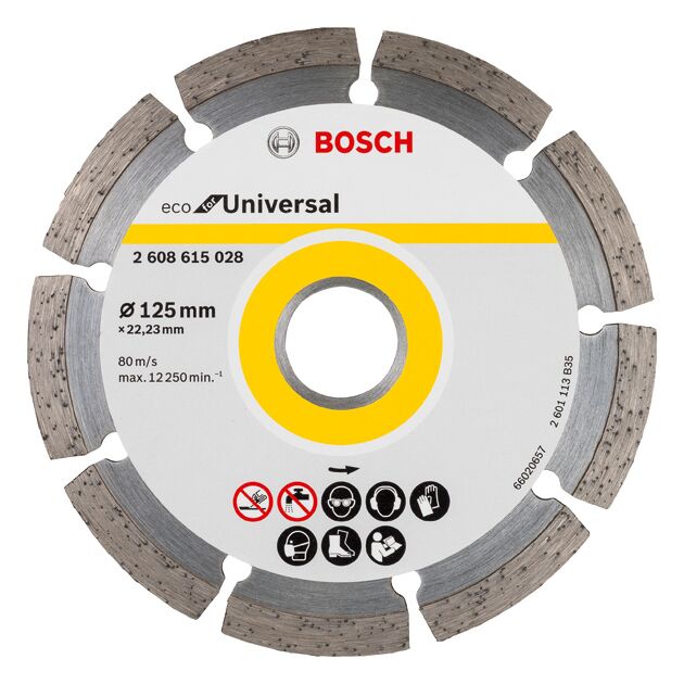 Алмазный отрезной круг 125 мм, ECO Universal, 10 шт, BOSCH, фото  | SNABZHENIE.com.ua