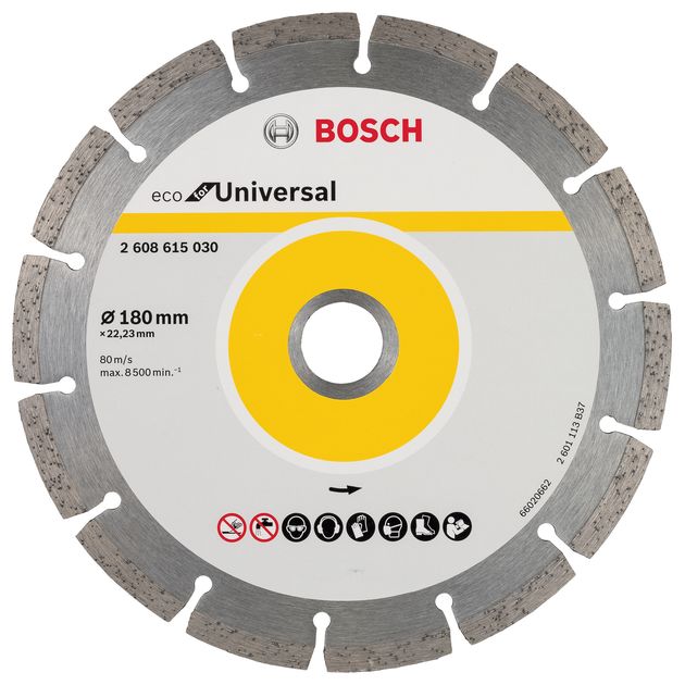 Алмазний відрізний круг 180 мм x 22,23 мм, ECO для універсального BOSCH (2608615030), фото  | SNABZHENIE.com.ua