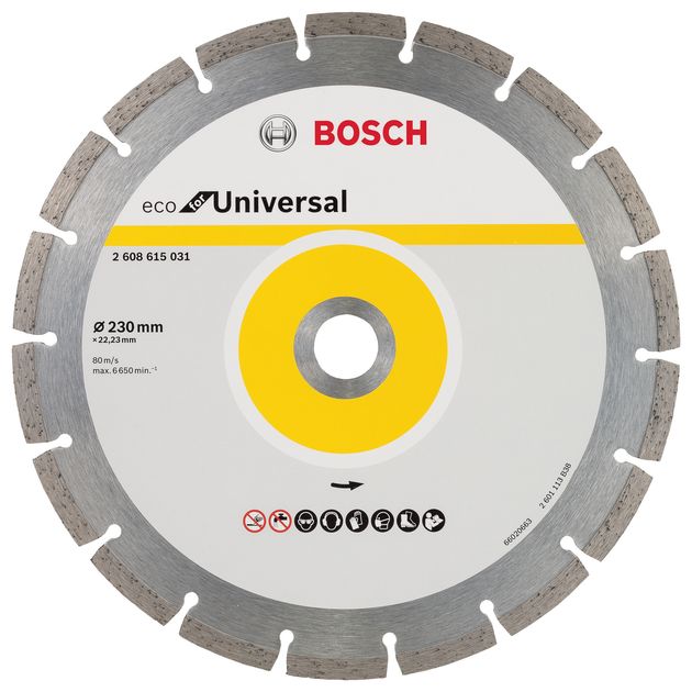 Алмазный отрезной круг 230 мм, 22,23 мм, ECO для BOSCH (2608615031), фото  | SNABZHENIE.com.ua