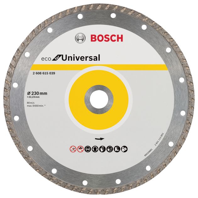 Алмазный круг 230 мм x 22,23 мм, ECO Turbo BOSCH (2608615039), фото  | SNABZHENIE.com.ua