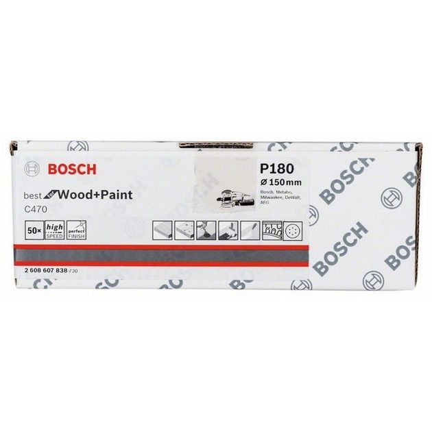 Шліфлист 150 мм K 240, Best for Wood, 50 шт. BOSCH (2608607839), фото , зображення 3 | SNABZHENIE.com.ua