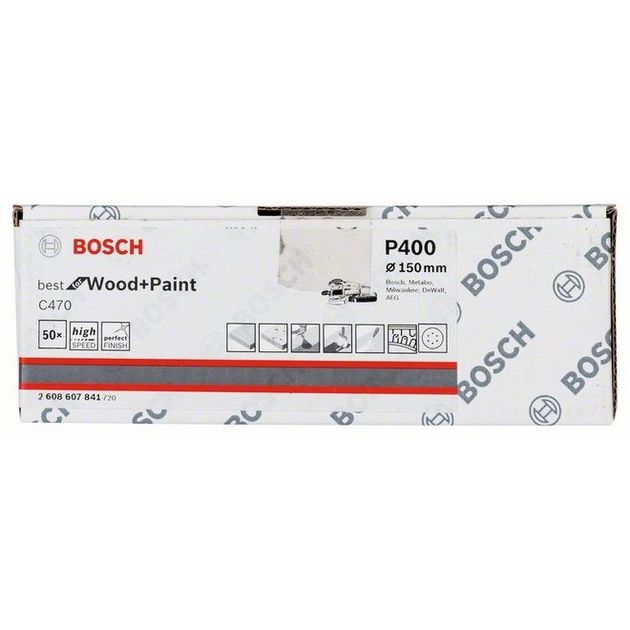 Шліфлист 150 мм K 400, Best for Wood, 50 шт. BOSCH (2608607841), фото , зображення 3 | SNABZHENIE.com.ua