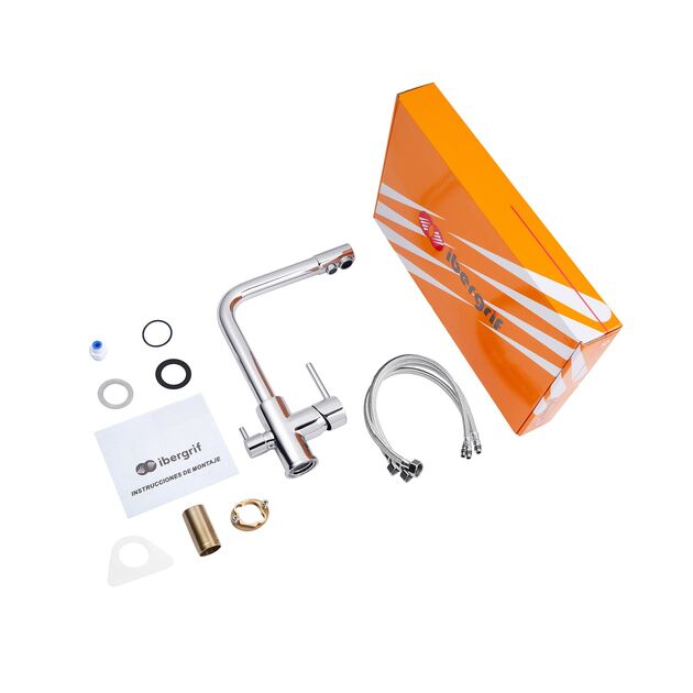 Смеситель для кухни Ibergrif M22109 с подключением к фильтру, фото , изображение 8 | SNABZHENIE.com.ua