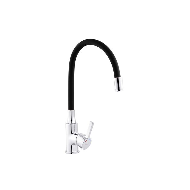 Смеситель для кухни Ibergrif M22112-2 с гибким изливом, фото , изображение 3 | SNABZHENIE.com.ua