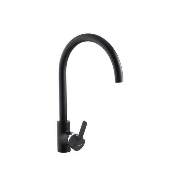 Смеситель для кухни Ibergrif M22118B черный, фото , изображение 3 | SNABZHENIE.com.ua