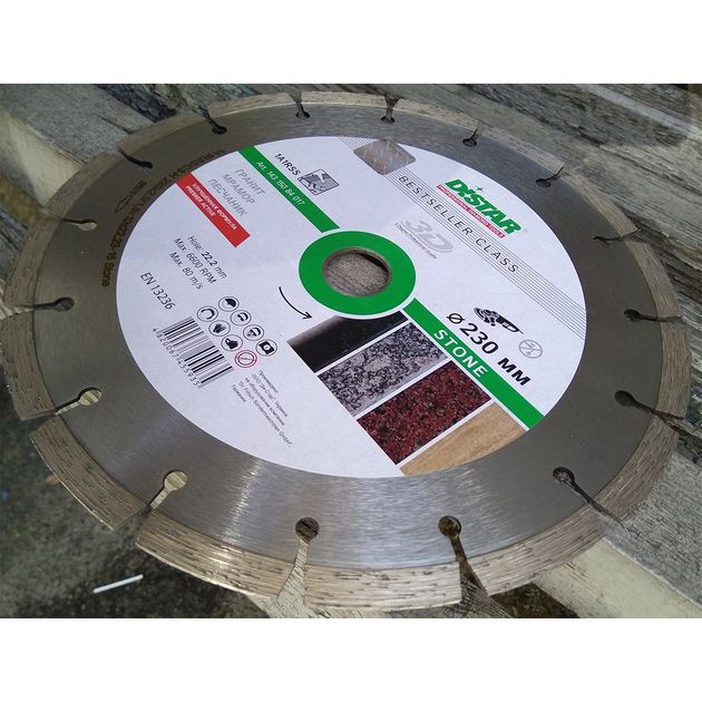 Алмазный отрезной круг DISTAR HIT Stone 230x2,6/1,8x10x22,23, фото , изображение 11 | SNABZHENIE.com.ua