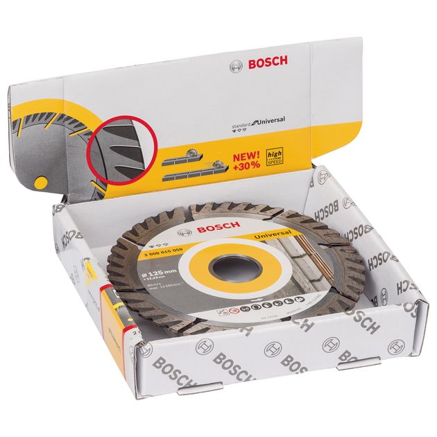Алмазний відрізний круг 125 x 22,23 мм, Standard for Universal, 10 шт, BOSCH (2608615060), фото  | SNABZHENIE.com.ua