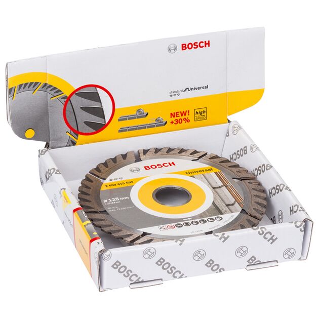 Алмазний відрізний круг 125 x 22,23 мм, Standard for Universal, 10 шт, BOSCH (2608615060), фото  | SNABZHENIE.com.ua