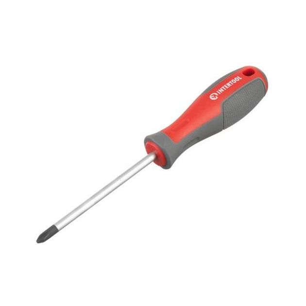 Отвертка крестова PH2*100 мм, CR-V INTERTOOL VT-3320, фото  | SNABZHENIE.com.ua