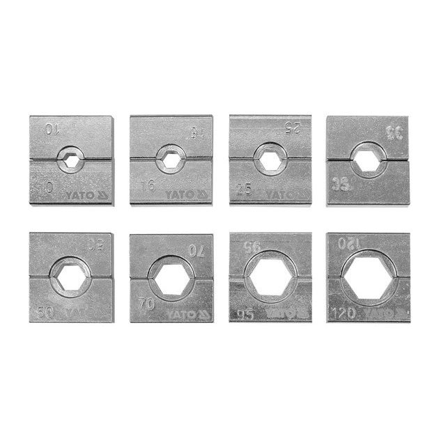 Матрицы YATO для клещей YT-22860, губки 10-120 мм², 8 эл., фото  | SNABZHENIE.com.ua