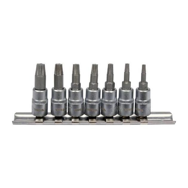 Головки торцевые TORX для удаления зевнувшихся винтов YATO, 1/4", 7 шт., фото  | SNABZHENIE.com.ua