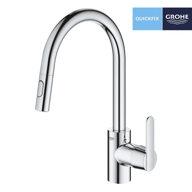 Смеситель для кухни Grohe QuickFix Get 31484001, фото , изображение 3 | SNABZHENIE.com.ua