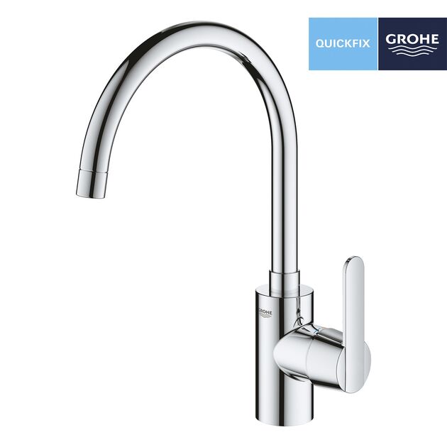 Смеситель Grohe QuickFix Get 31494001 для кухни, фото , изображение 3 | SNABZHENIE.com.ua