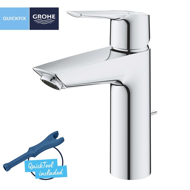 Смеситель для раковины Grohe QuickFix Start M-Size 23455002, фото , изображение 3 | SNABZHENIE.com.ua Смеситель для раковины Grohe QuickFix Start M-Size 23455002, фото , изображение 3 | SNABZHENIE.com.ua