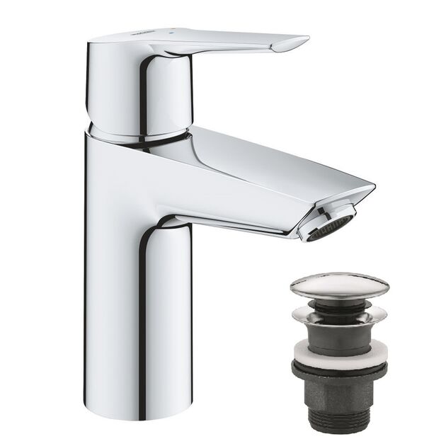 Смеситель для раковины Grohe QuickFix Start S-Size с донным клапаном, фото  | SNABZHENIE.com.ua