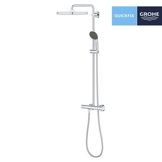 Термостатическая душевая система Grohe Vitalio Start 250 Cube 26697000, фото , изображение 3 | SNABZHENIE.com.ua Термостатическая душевая система Grohe Vitalio Start 250 Cube 26697000, фото , изображение 3 | SNABZHENIE.com.ua