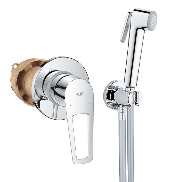 Гигиенический душ скрытого монтажа Grohe BauLoop с смесителем, фото  | SNABZHENIE.com.ua
