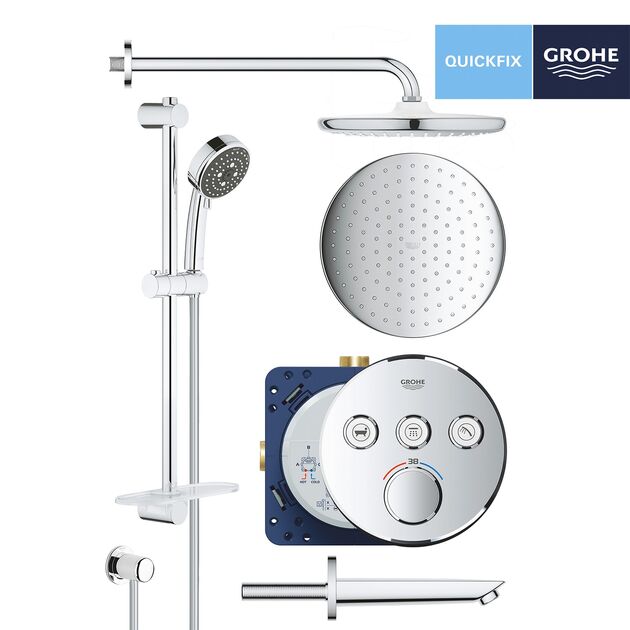 Душевая система Grohe QuickFix SmartControl скрытого монтажа, фото , изображение 3 | SNABZHENIE.com.ua Душевая система Grohe QuickFix SmartControl скрытого монтажа, фото , изображение 3 | SNABZHENIE.com.ua