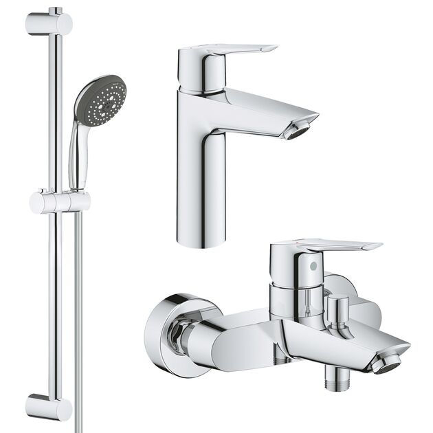 Смесители 3 в 1 для ванной Grohe QuickFix Start M-Size UA202301ME, фото  | SNABZHENIE.com.ua