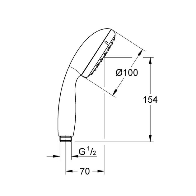 Лейка для ручного душа Grohe QuickFix Vitalio Go 100 26189000, фото , зображення 2 | SNABZHENIE.com.ua