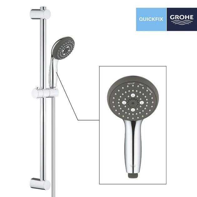 Душовий гарнітур Grohe QuickFix Vitalio Start 100 26032000, фото , зображення 3 | SNABZHENIE.com.ua