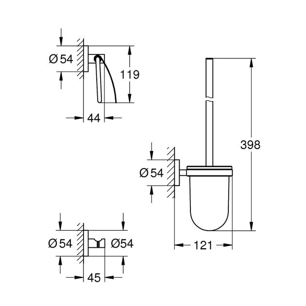Аксессуары для ванной Grohe QuickFix Start 3 в 1 41204000, фото , изображение 2 | SNABZHENIE.com.ua