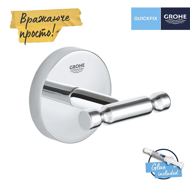 Крючок для ванної кімнати Grohe QuickFix Start Cosmopolitan 41168000, фото , зображення 3 | SNABZHENIE.com.ua Крючок для ванної кімнати Grohe QuickFix Start Cosmopolitan 41168000, фото , зображення 3 | SNABZHENIE.com.ua