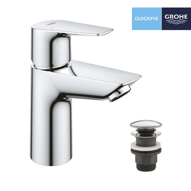 Змішувач для раковини Grohe QuickFix Start Edge S-Size з донним клапаном 24199001, фото , зображення 3 | SNABZHENIE.com.ua Змішувач для раковини Grohe QuickFix Start Edge S-Size з донним клапаном 24199001, фото , зображення 3 | SNABZHENIE.com.ua