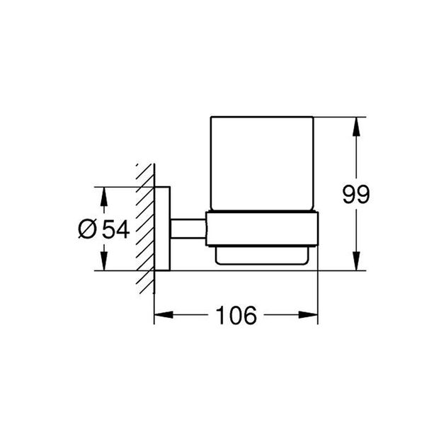 Стакан з тримачем Grohe QuickFix Start 41194000, фото , зображення 2 | SNABZHENIE.com.ua