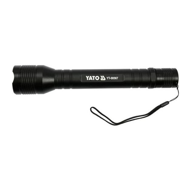 Фонарь светодиодный YATO (YT-08567), R14 батарея, 46x254 мм, фото  | SNABZHENIE.com.ua
