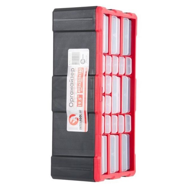 Органайзер 19,5" 495*255*160 мм, 22 ячейки INTERTOOL BX-4023, фото , зображення 4 | SNABZHENIE.com.ua Органайзер 19,5" 495*255*160 мм, 22 ячейки INTERTOOL BX-4023, фото , зображення 4 | SNABZHENIE.com.ua