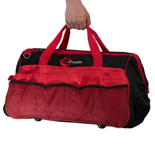 Сумка-тележка для інструмента з телескопічною ручкою 510*290*360 мм INTERTOOL BX-9007, фото , зображення 6 | SNABZHENIE.com.ua Сумка-тележка для інструмента з телескопічною ручкою 510*290*360 мм INTERTOOL BX-9007, фото , зображення 6 | SNABZHENIE.com.ua