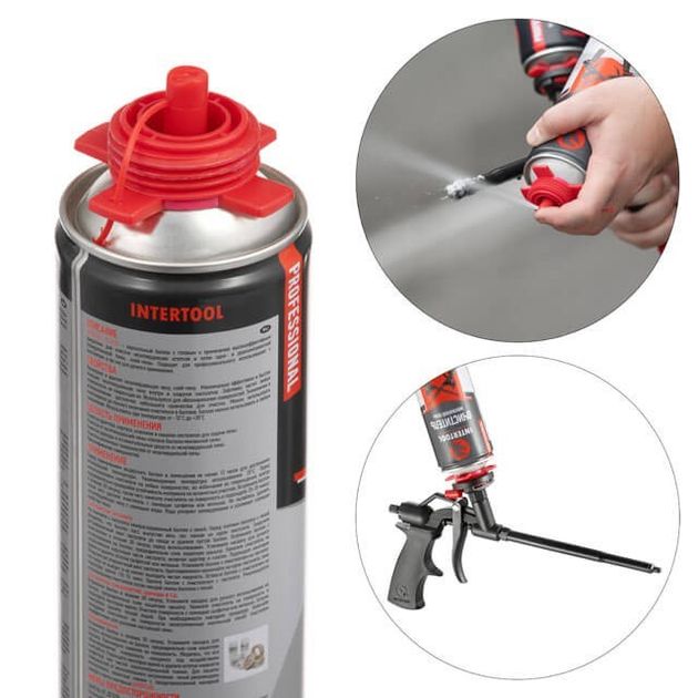 Очистник монтажної піни, 500 мл INTERTOOL FS-0099, фото , зображення 2 | SNABZHENIE.com.ua