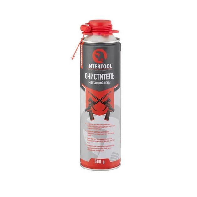 Очиститель монтажной пены INTERTOOL FS-0099, 500 мл, фото  | SNABZHENIE.com.ua