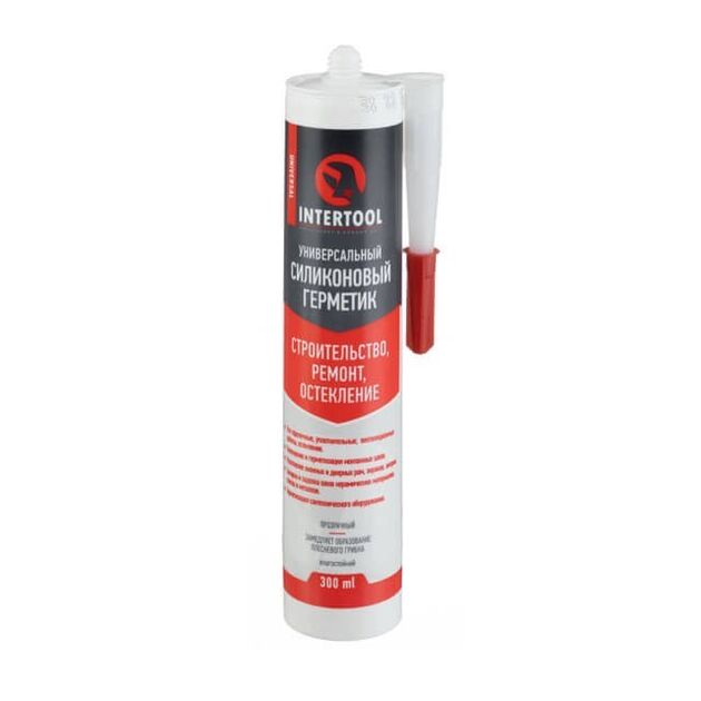 Силиконовый герметик универсальный прозрачный 300мл INTERTOOL FS-3050, фото  | SNABZHENIE.com.ua