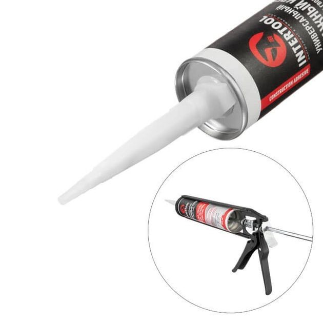 Клей монтажний (рідини гвозді), білий 300мл/400г INTERTOOL FS-3333, фото , зображення 4 | SNABZHENIE.com.ua Клей монтажний (рідини гвозді), білий 300мл/400г INTERTOOL FS-3333, фото , зображення 4 | SNABZHENIE.com.ua